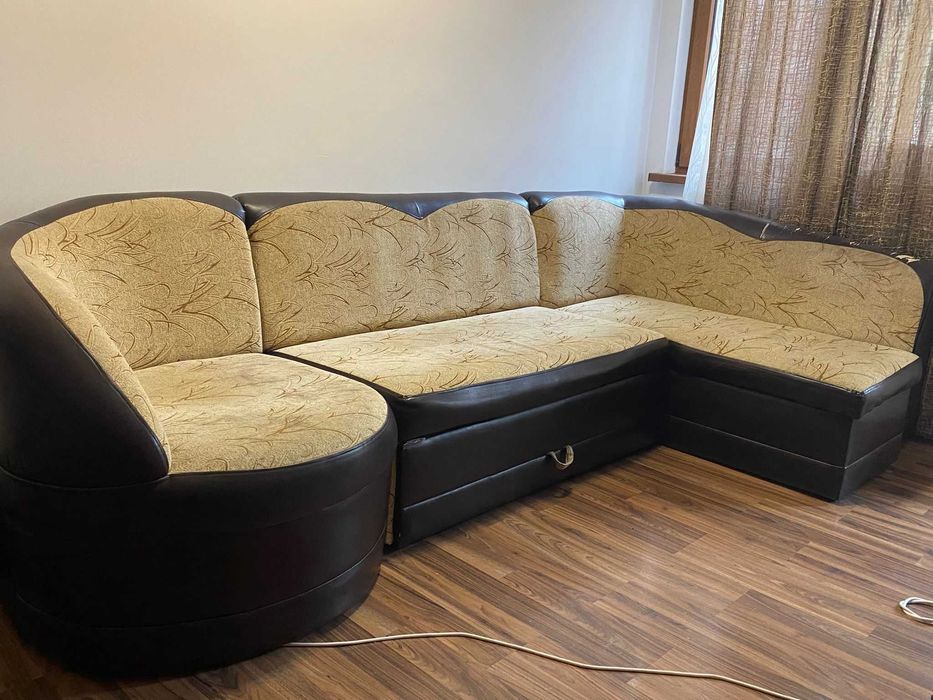 Canapea colțar extensibilă din 3 bucăți