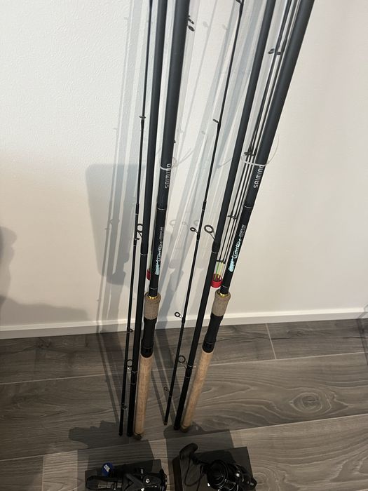 Set Feeder 2 lansete SAIMINO TFD-07 3.6 m + 2 Mulinete SAIMINO HM 6000