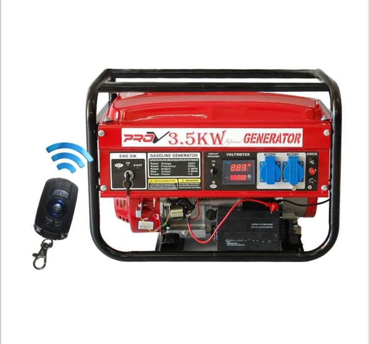 3,5 KW Генератор за ток монофазни 7 Hp - с дисплей с ръчен старт