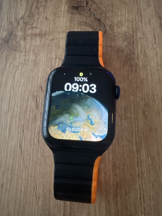 Apple watch 6, GPS, 44 mm, albastru, 3 curele