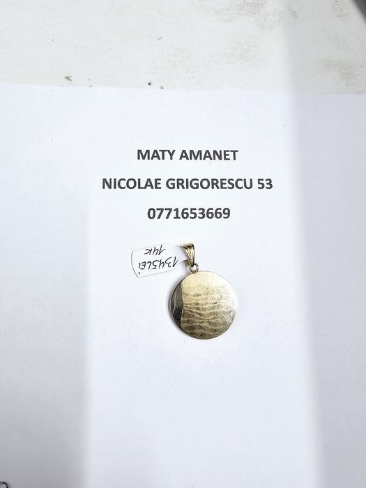 Maty Amanet Pandantiv din aur 14 k 3.2 g cod 237