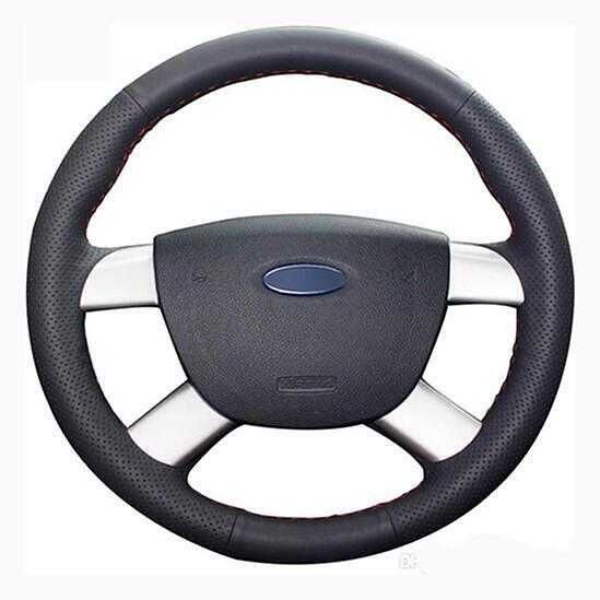Кожен калъф за волан шиещ Форд / Ford Connect / Kuga / Focus 2 / C-Max