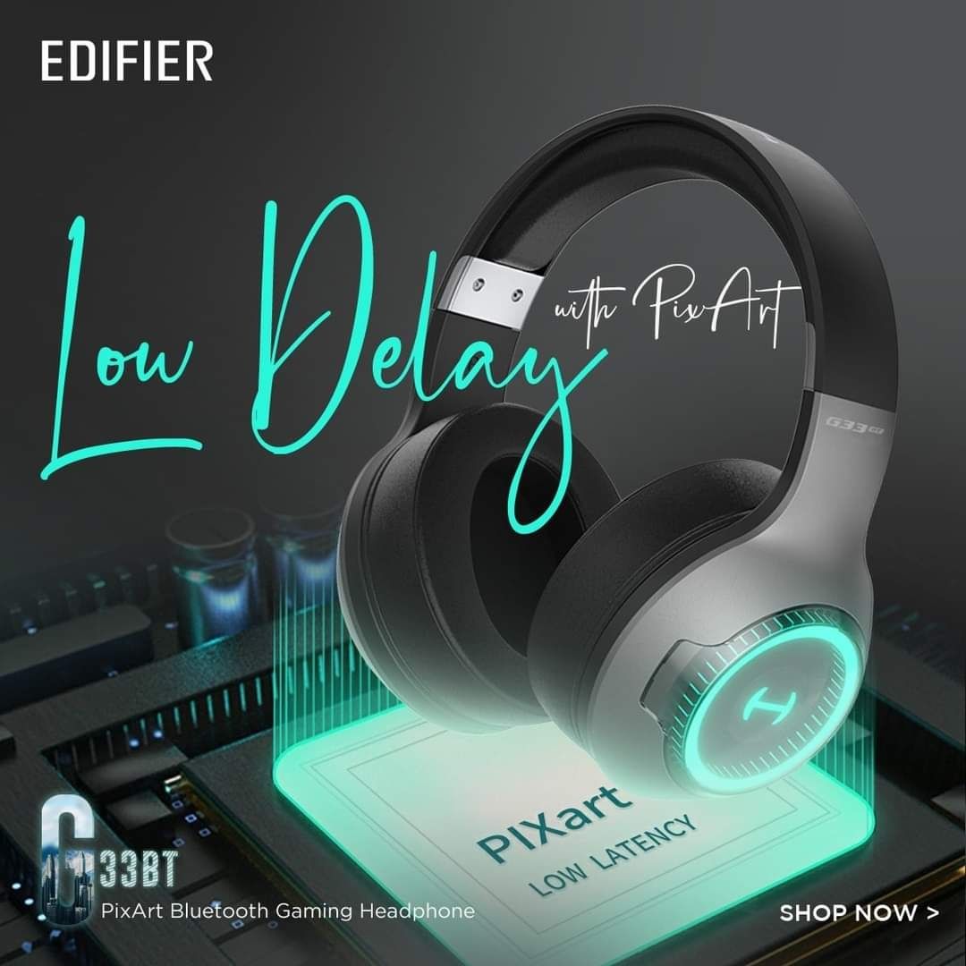 СКИДКА! Bluetooth/RGB Наушники Edifier G33BT с подсветкой  Гарнитура