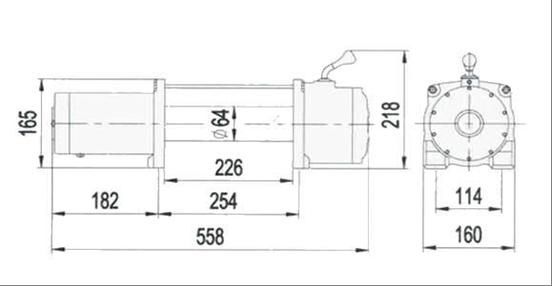 Troliu Electric-24 V PW12000E (5443kg) pt.asistență rutieră- platforma