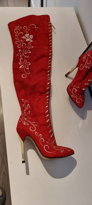 Cizme piele întoarsă damă