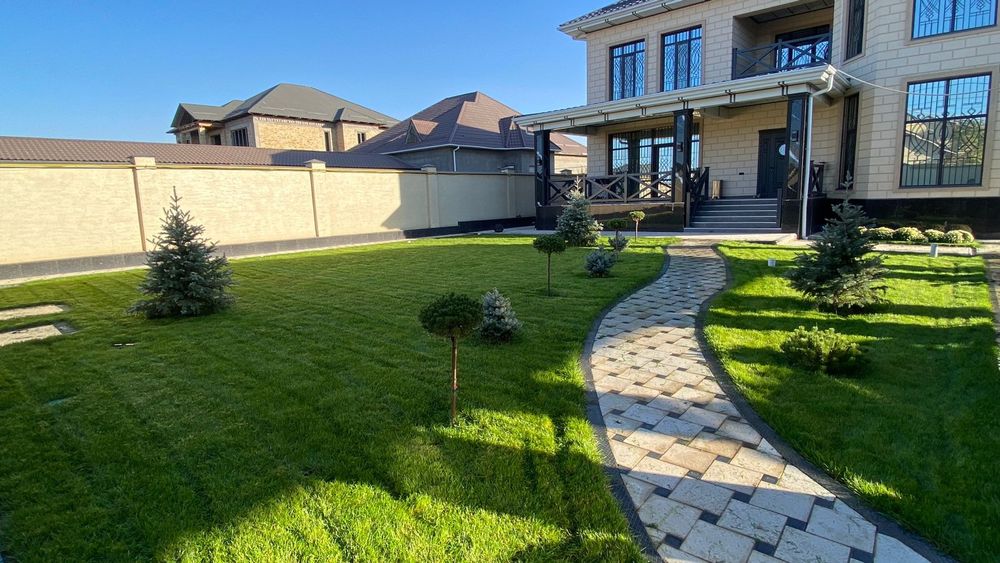 Автополив Озеленение ландшафтный дизайн посев газон г Шымкент