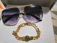 Pachet ochelari de soare Dita rama aurie