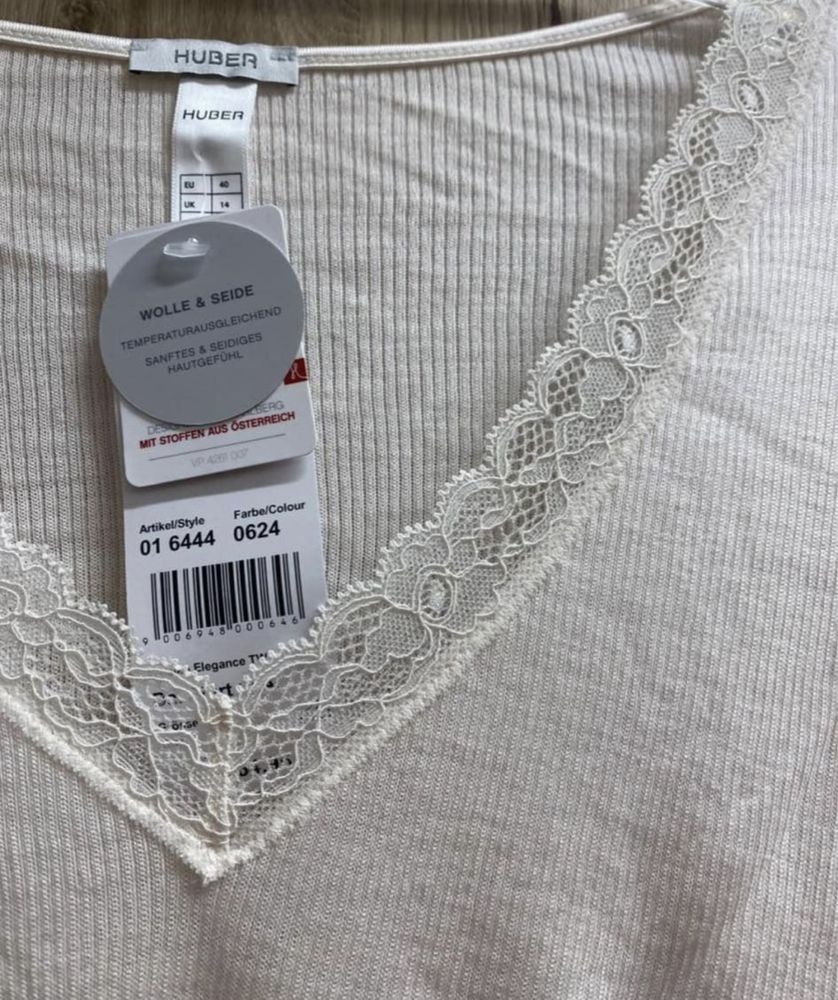 Huber размер М нова блуза с етикет. Вълна с коприна.