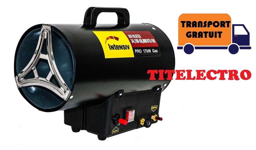 Tun caldura cu GPL PRO 17kW Gaz propan - butan aeroterma incalzitor