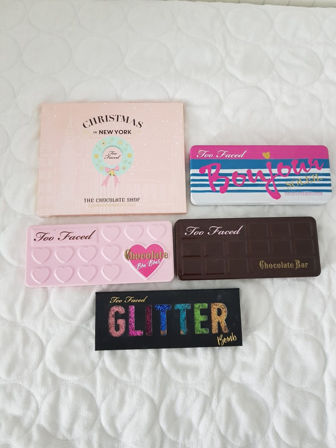 Palete fard Too Faced,chocolate bar/chocolate bon bons/Glitter/bonjour