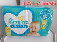 Scutece Pampers Active Baby nr.2, 0,79 lei bucata