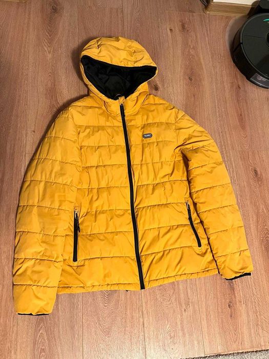 Geacă toamnă-iarnă bărbați Pull & Bear – galben muștar, mărimea M / 38