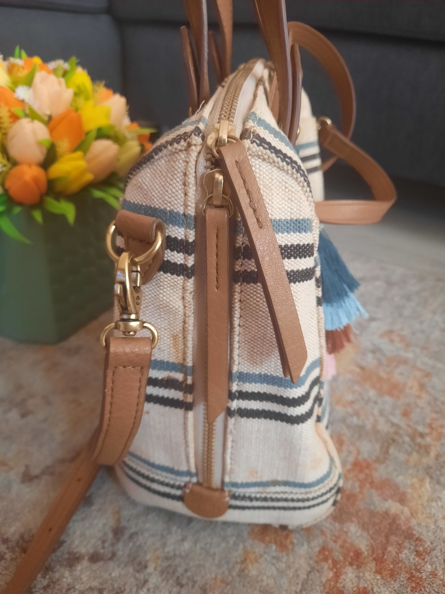 Чанта Fossil с къса и дълга дръжка