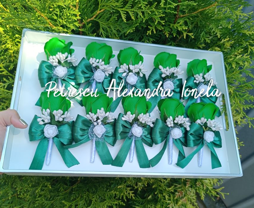 Cocarde de pus in piept pentru nunta