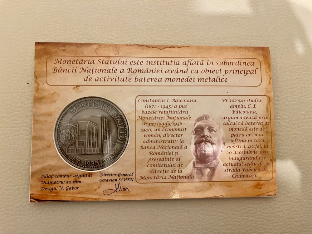 Moneda colectie: Constantin Baicoianu