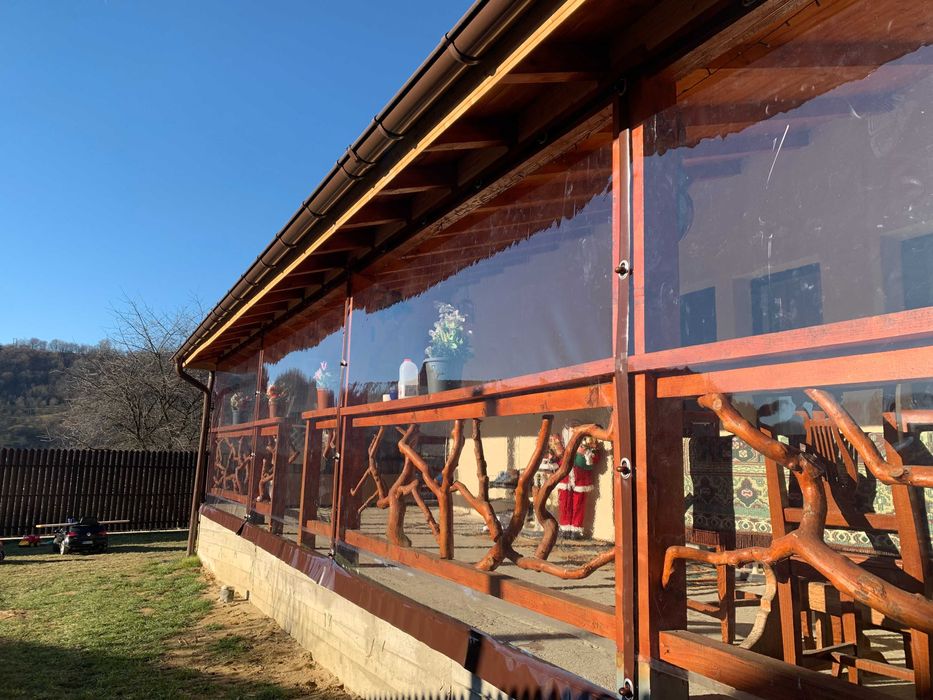 Inchidere terase , foisoare si balcoane cu folie transparenta Cristal