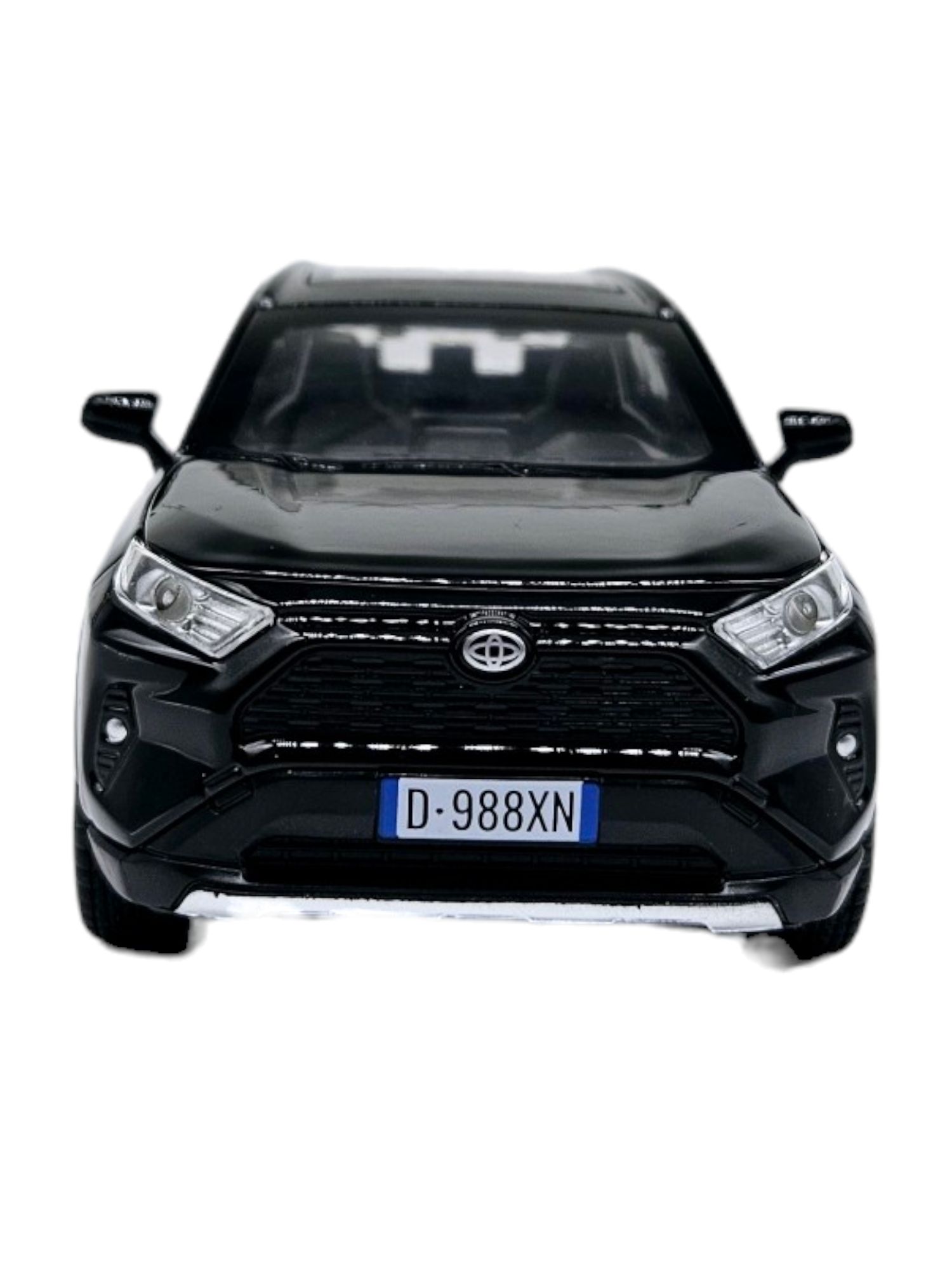 Masinuta metalica Toyota RAV 4,sunete si lumini, usi mobile,17cm,Negru