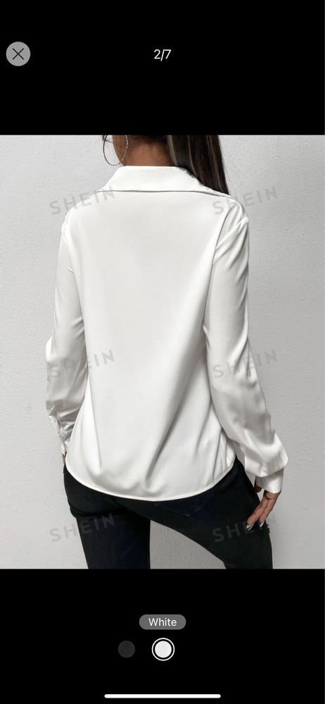 Рубашка/блузка белая shein размер S