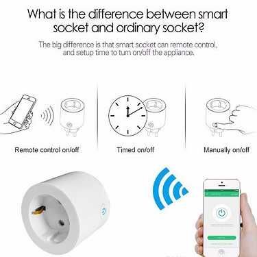 WiFi смарт контакт 16А, 3500W Tuya Smartlife с електромер