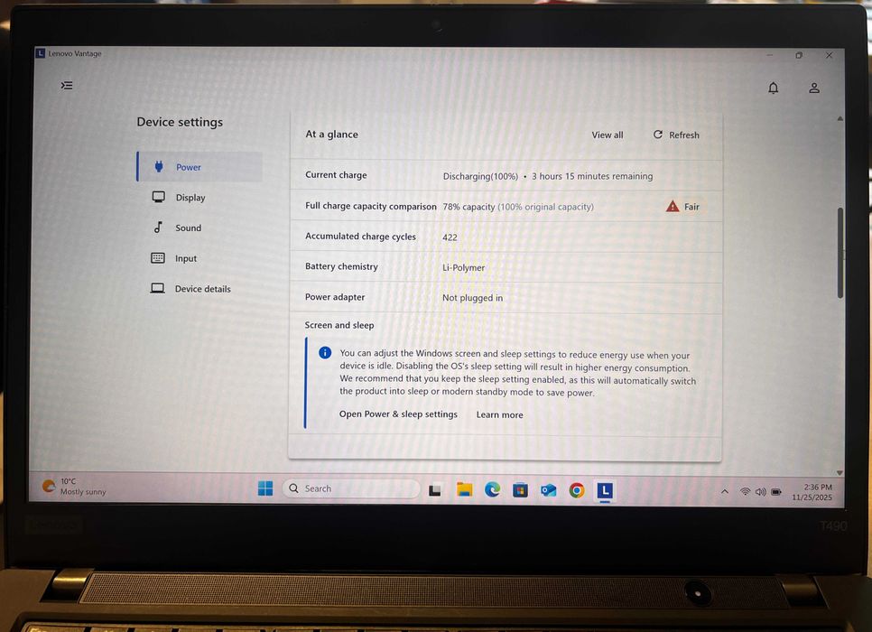 Lenovo ThinkPad T490, reconditionat (i5, 16 GB RAM, 256 GB SSD)