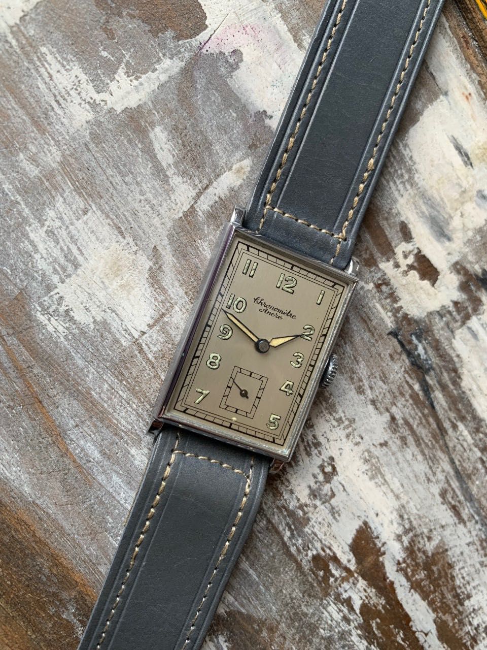 Chronometre Ancre Swiss 15 Rubis New Old Stock 1930г. мъжки часовник