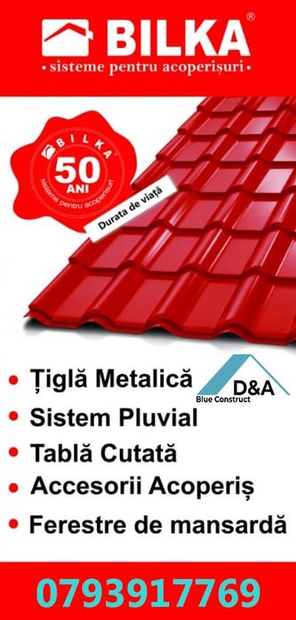 Tabla acoperis Bilka. Cel mai mic preț de din România!