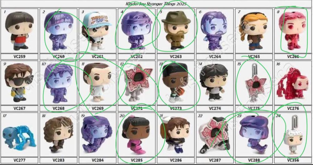 фигурки kinder joy stranger things осд