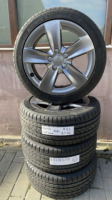 jante alu audi a 3 a4  etc 5x112 all season  225 45 17 bune dot 2021