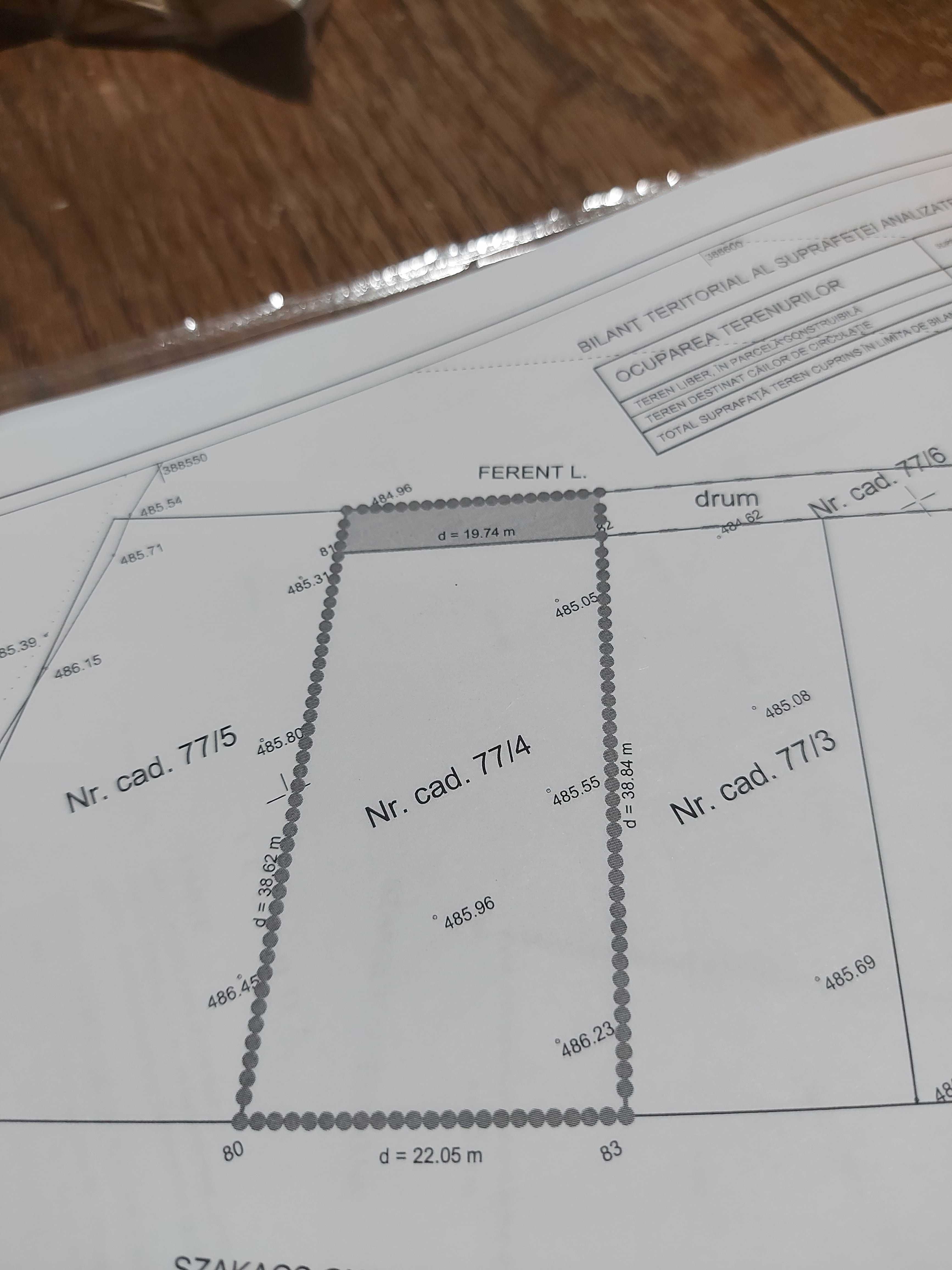 Teren  cu autorizatie de constructie in Chinteni