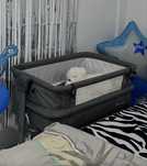 Co-sleeper Kindergraft neste grow, gri inchis
