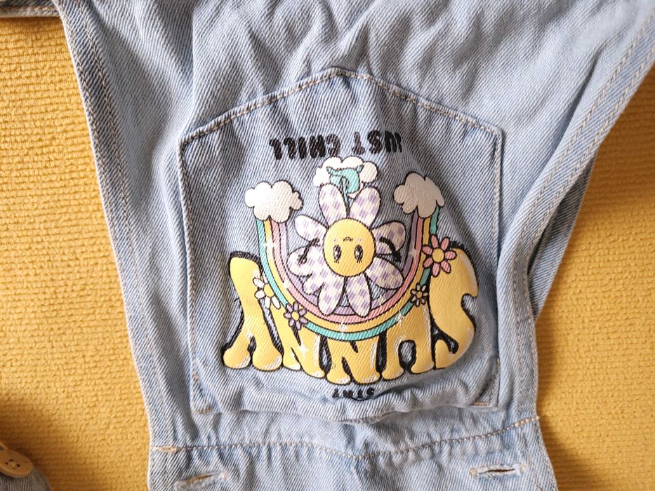 Set doua salopete de blugi pentru fetite de 5 - 8 ani