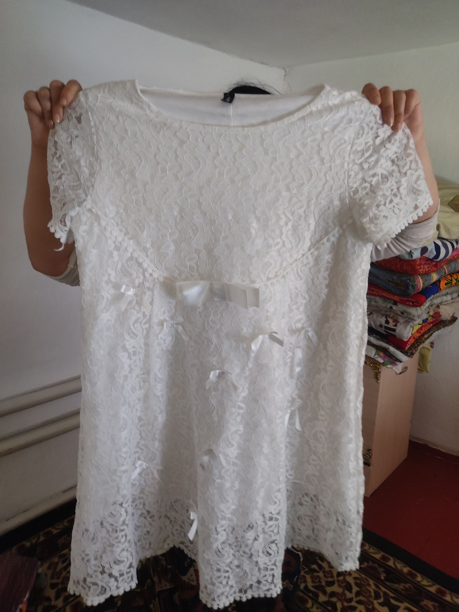 Платье женское 2-42 размер 1 белое 46-размер