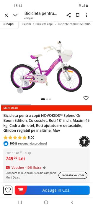 Bicicleta copii stare fff buna