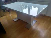 Panou Sticla vopsita alb 6mm 160x80 , 2 fețe mat & lucios
