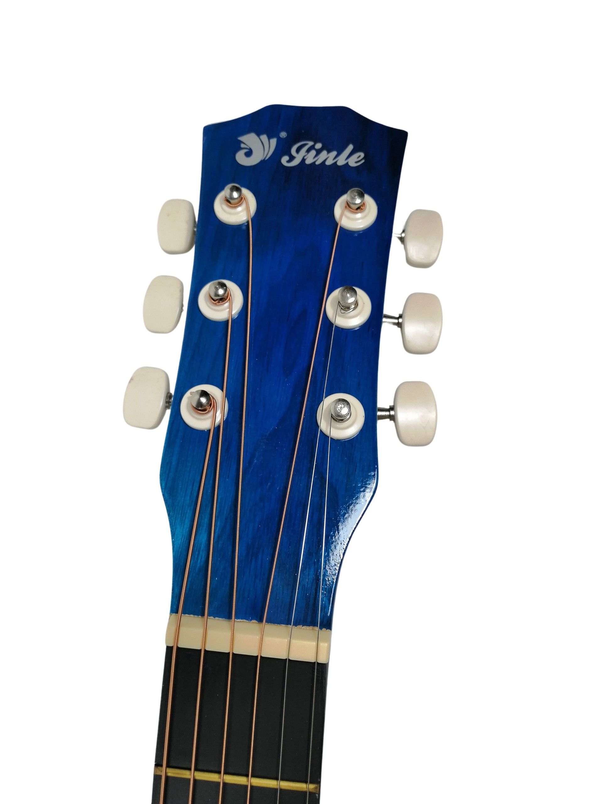 Chitara clasica IdeallStore®, 95 cm, lemn, Cutaway, albastru, stativ