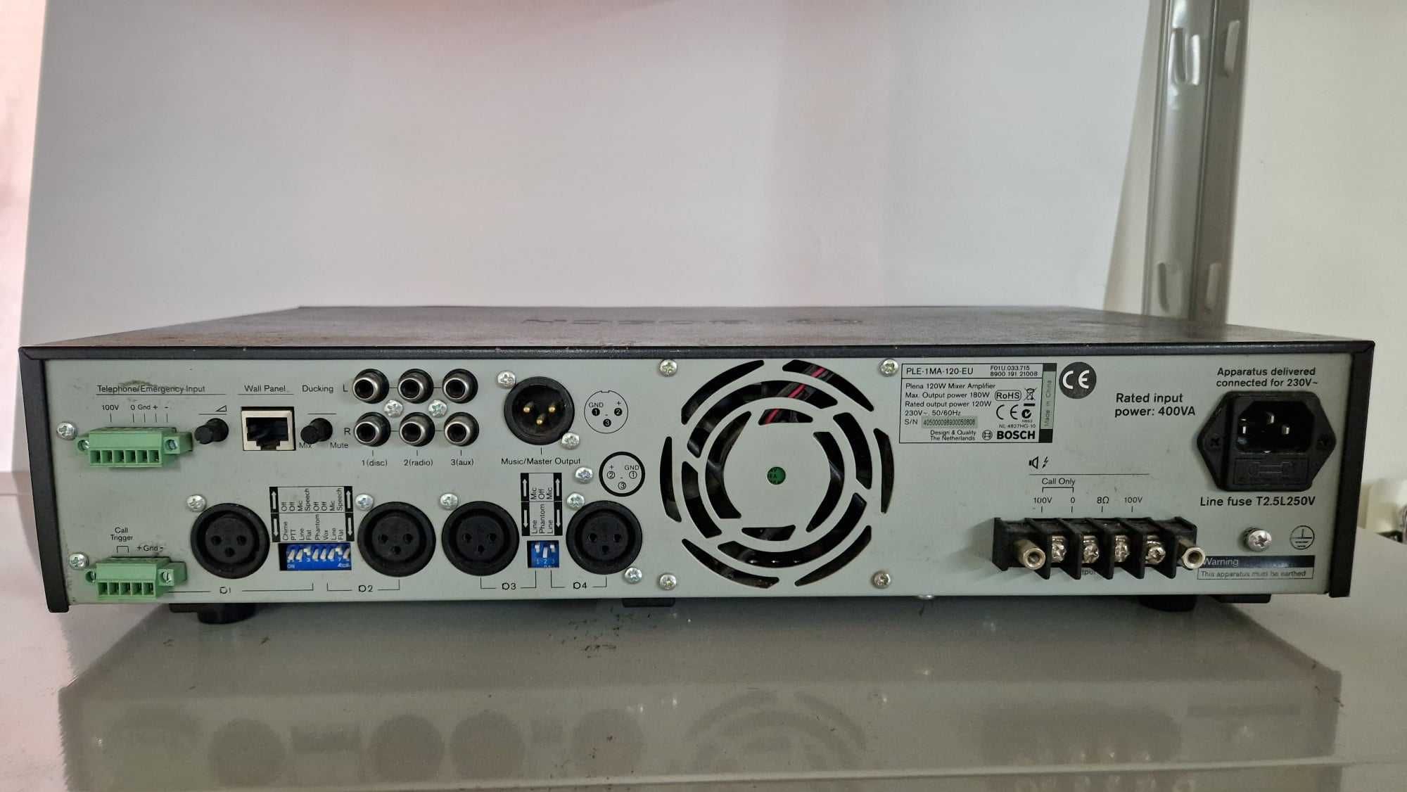 Професионален аудио миксер усилвател Plena 120w BOSCH/PA PLE-1MA120-EU