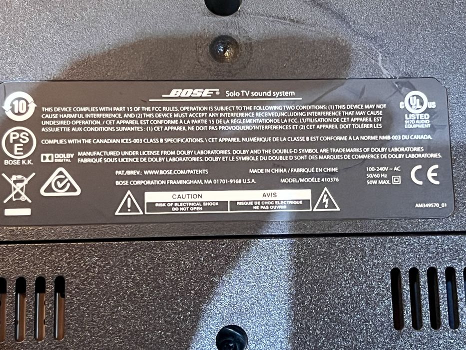 Saundbar Bose solo Tv