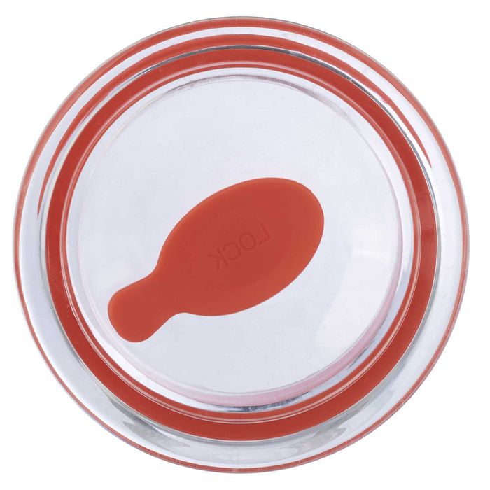 Borcan de sticla cu capac ermetic si polonic pentru punch de fructe 2L