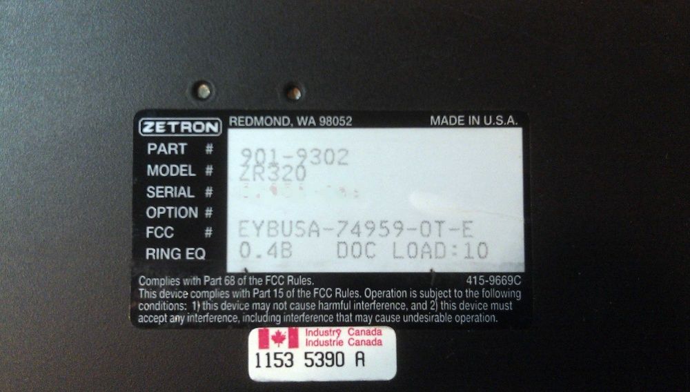 Zetron ZR320 Selective Calling Interconnect Controller