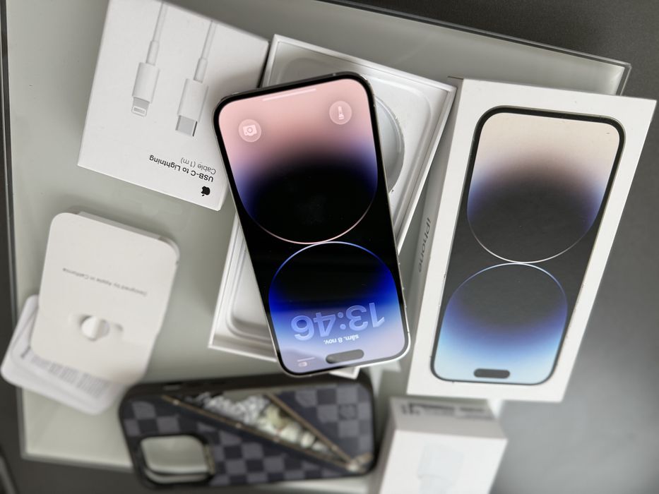 iPhone 14 Pro Silver 128GB Neverlocked•Full Box•