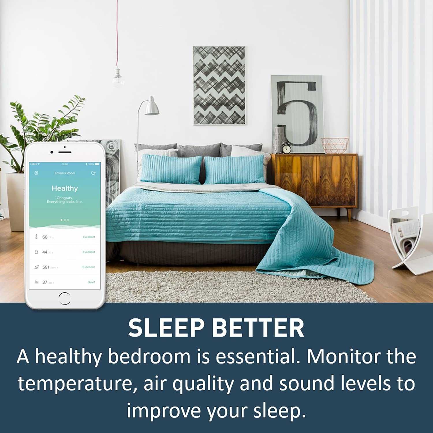 Netatmo Интелигентен вътрешен въздушен монитор за качество на въздуха
