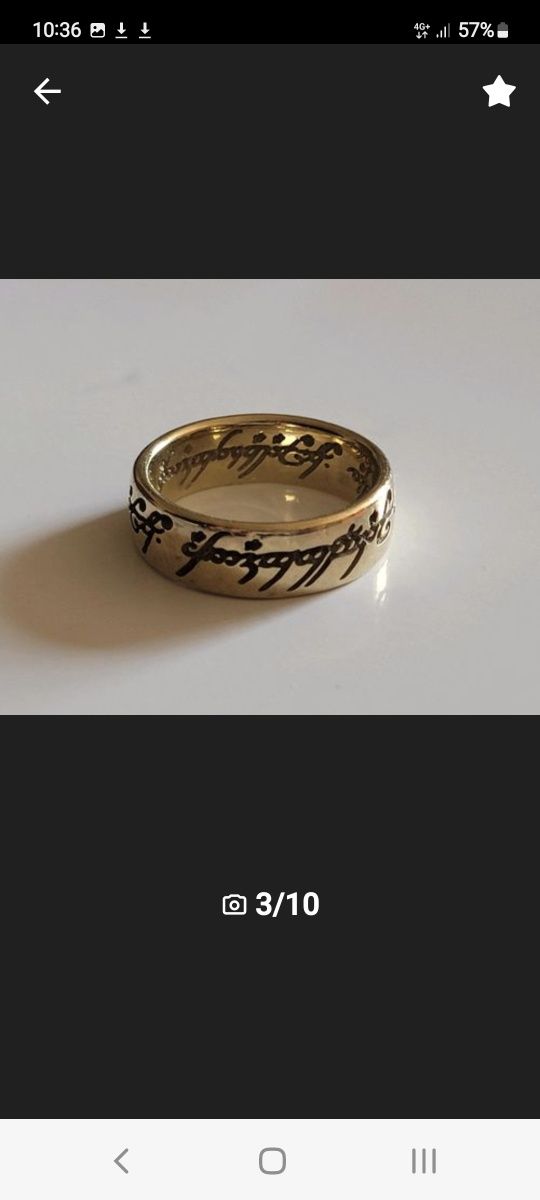 The One Ring Stăpânul Inelelor-aur585