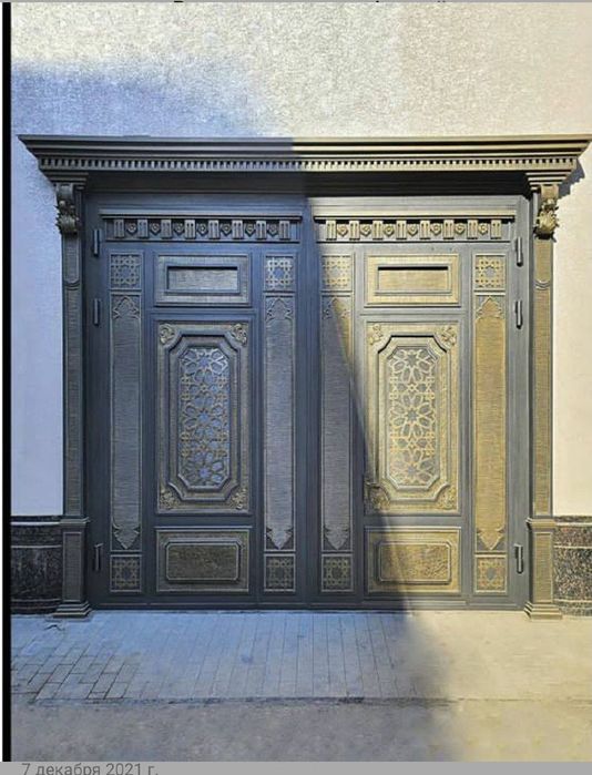 Решотка дарвоза навес