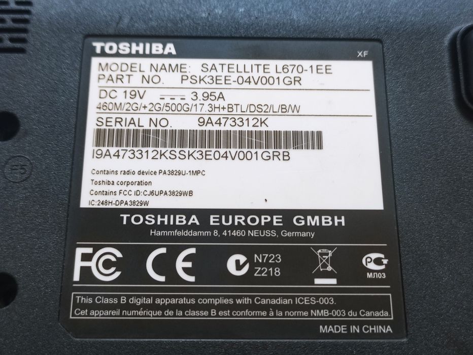 Carcasa completa + Balamale + Dvd - Toshiba L670 L675 L670D L675D