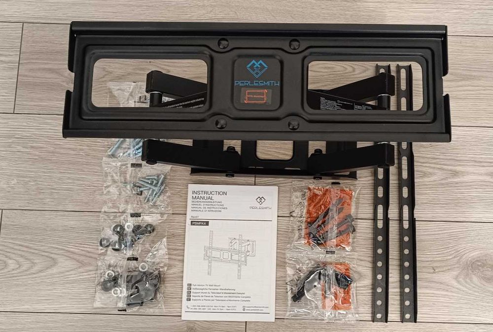 Suport TV Perlesmith pentru diagonale 66-177 cm, suporta 45 kg