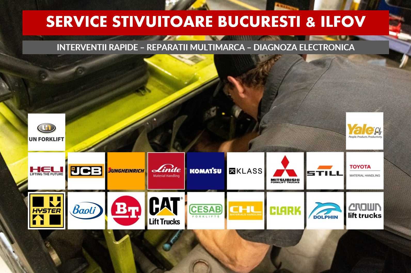 Stivuitoare Transpalete, Service, reparatii, revizii, piese - Garantie