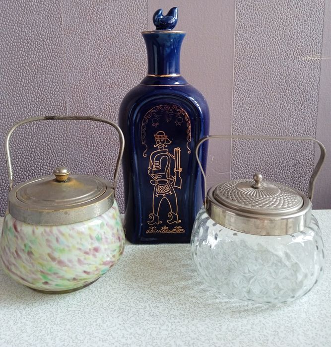 Сахарницы стекло/ мельхиор СССР середина ХХ в. Цена за 1 шт.