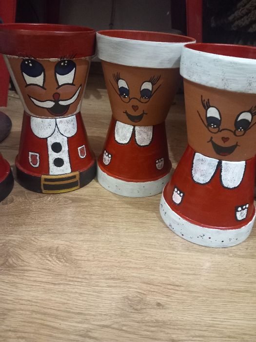 Ghivece pictate tematica Craciun