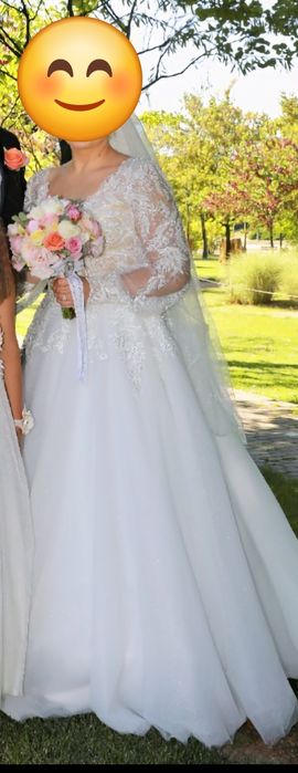 Vând rochie de mireasă, A line, mărime L