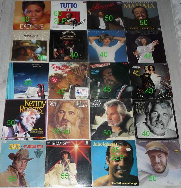 vinil Willie Nelson Tina Turner,Boney M,Pavarotti Frank Sinatra Elvis